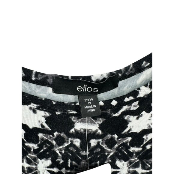 Ellos Spaghetti Strap Sundress 1X‎ NWT Black White Floral Midi Summer 22/24 - Picture 3 of 7